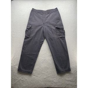 VTG Roundtree Yorke Varsity‎ Cargo Pants Mens 36x30 Flap Pockets Hiking Camping
